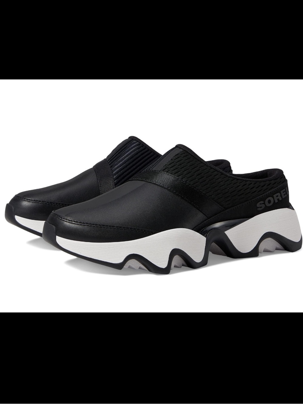 Sorel Kinetic Impact II Mule Black Slip On Sneakers Women's Size 10